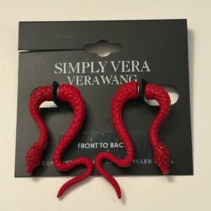 Simply Vera Vera Wang Bold Red Snake Earrings
